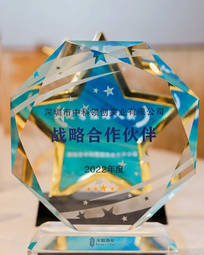 「战略合作伙伴」水晶奖杯